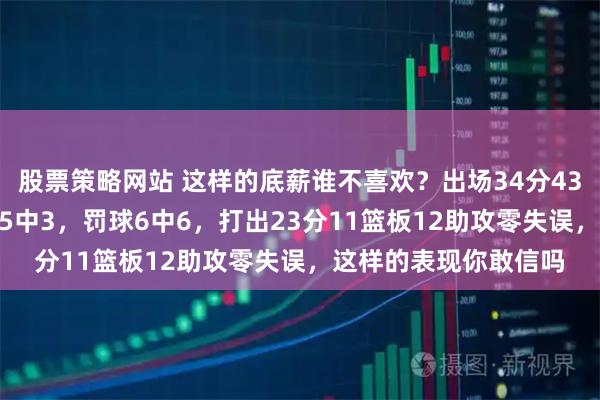 股票策略网站 这样的底薪谁不喜欢？出场34分43秒，17中7，三分球5中3，罚球6中6，打出23分11篮板12助攻零失误，这样的表现你敢信吗